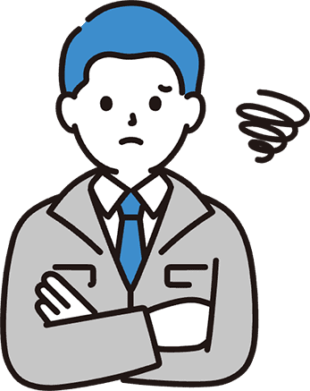 経理の悩みを抱える経営者のイラスト